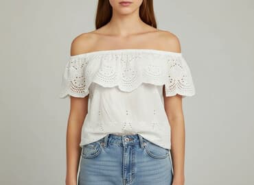 koszulka damska z haftem parzenica: Women's blouse, size S — 1