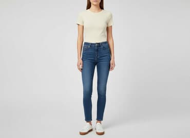 zara koszulka z prązkowanej dzianiny: Filippa K., T-shirt damski, L — 7