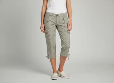 paski do sukienek ozdobne: Spodnie 3/4 damskie, M — 7