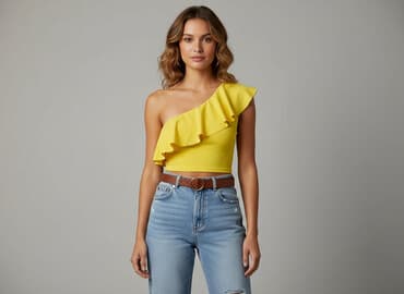 stradivarius bluzka na jedno ramie: Stradivarius, Women`s top, size S — 1