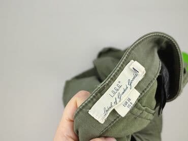 marynarka khaki h m: H&M L.O.G.G., Spodnie materiałowe damskie, M — 4