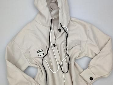 taranko outlet: Damska bluza/sz shirtowa z kapturem, beżowa, Made in Italy - Fason — 1