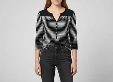 bluzki w paski damskie wyprzedaż: H&M, Bluzka damska, rozmiar M — 1