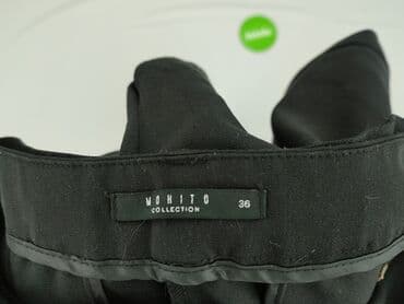 czarne sandały na obcasie allegro: Mohito, Spodnie materiałowe damskie, S — 5