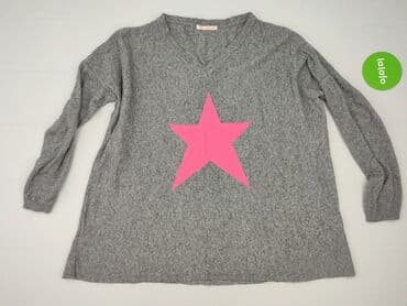srebrne sukienki na imprezę: Sweter damski, rozmiar XL — 2