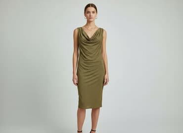 złota sukienki midi: BODY FLIRT, Sukienka damska, rozmiar 2XS — 1