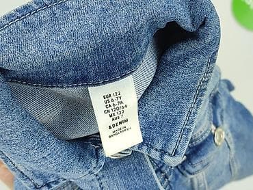 jeansy pull: Dziecięca kurtka jeansowa, 7 lat, 116-122 cm, H&M, stan - Bardzo dobry — 4
