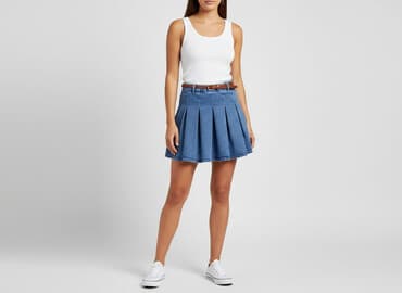 rozkloszowane spódnice z wysokim stanem: Spódnica damska, rozmiar L — 7