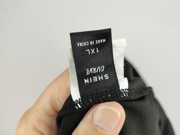 czarne t shirty damskie w serek: Shein, T-shirt damski, rozmiar XL — 6