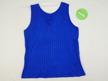 granatowa bluzka na ramiączkach: T-shirt damski, rozmiar L — 2