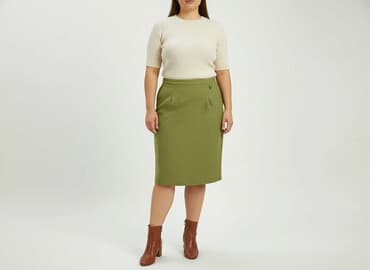 spódnice plisowane butelkowa zieleń: Spódnica damska, XL — 5