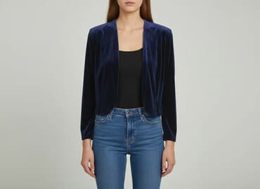 krótkie spodenki welurowe: Marynarka damska, rozmiar S — 6