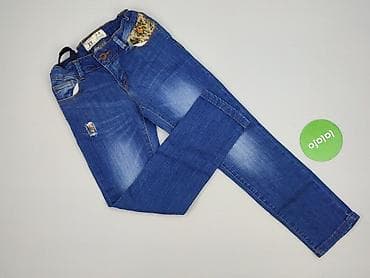mongul bluzka: Spodnie jeansowe, 8 lat, 122/128, stan - Idealny — 2