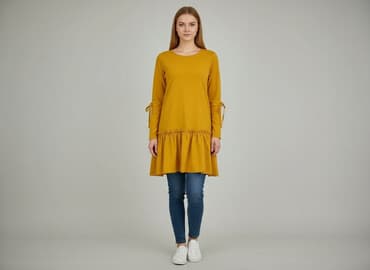 sukienki z muślinu: Tunika damska, rozmiar L — 1