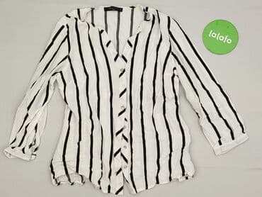 biała bluzka w czarne paski: Mohito, Women's blouse, size 2XS — 3