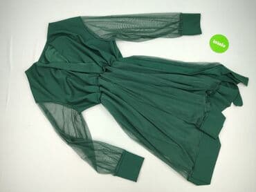 sukienka maxi butelkowa zieleń długi rękaw: Sukienka damska, rozmiar S — 2