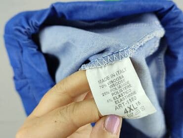 Women: Material trousers for women, size 4XL (EU 48) — 4