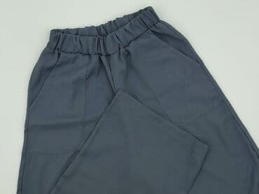 szare szerokie jeansy: Spodnie materiałowe damskie, rozmiar S — 1