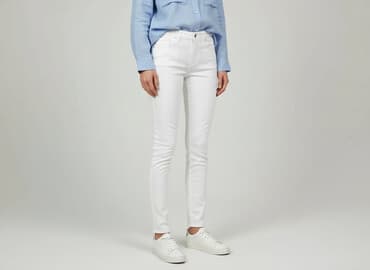 biale spodnie sinsay: Sinsay, Jeansy damskie, rozmiar S — 1