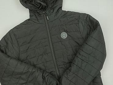 basic apparel kurtki: Męska kurtka pikowana z kapturem, rozmiar M - Kolor: czarny - Lekka — 1