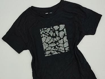 czarne bluzki basic: Sinsay, T-shirt damski, rozmiar S — 1