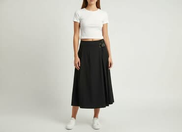 satynowe spódnice z rozcięciem: Women`s skirt, size M — 1