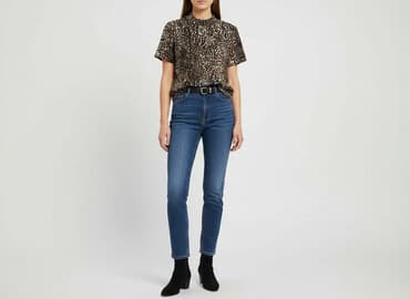zara sweter w panterkę: Zara, Bluzka damska, rozmiar L — 6