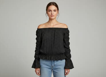 sweter w cętki: Amisu, Bluzka damska, rozmiar S — 7
