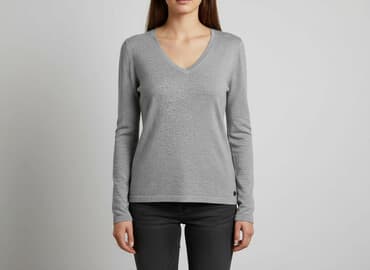 szara bluzka damska: Bluzka damska, rozmiar S — 5