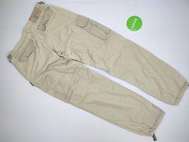 dnd denim development: Męskie spodnie cargo Smith’s, rozmiar L - Kolor: beżowy/khaki - Krój — 4