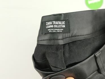 woskowane legginsy z wysokim stanem zara: Zara, Legginsy Ze skóry ekologicznej damskie, L — 4