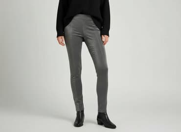 rajstopy czarne ze srebrną nitką: Janina, Legginsy Eleganckie damskie, rozmiar M — 1