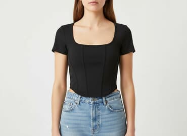 bluzki wyszczuplające sylwetkę: H&M Divided, Top damski, rozmiar S — 7