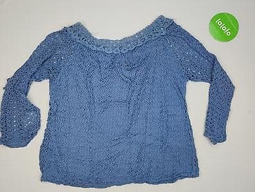 chabrowa bluzki plus size: Bluzka damska, rozmiar L — 3