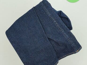 biale materialowe spodnie: Spodnie jeansowe, H&M, 12 lat, 146/152, stan - Bardzo dobry — 6