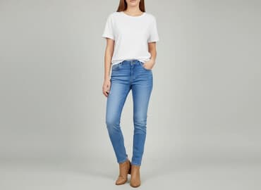 jeansy z krzyżami: Clockhouse, Jeansy damskie, rozmiar XS — 7