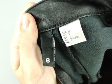 jeansy damskie podarte: H&M, Material trousers for women, size 2XS (EU 32) — 4