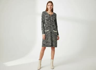 lidl sukienka z dzianiny: Cream, Sukienka damska, rozmiar L — 1