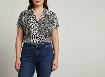 bluzka panterka plus size: Bluzka damska, rozmiar XL — 10