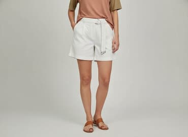 białe spodenki damskie: Sinsay, Szorty damskie, rozmiar L — 6