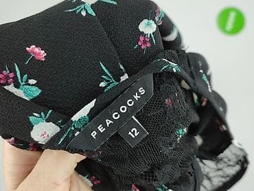 bluzki boho czarne: Peacocks, Bluzka damska, rozmiar L — 5