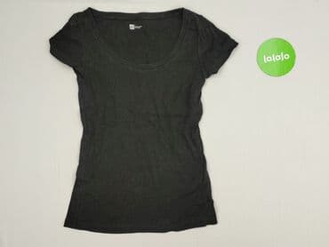 czarne t shirty damskie w serek: T-shirt damski, rozmiar S — 2