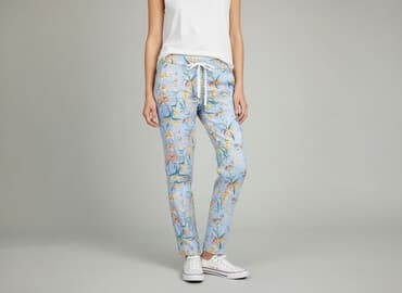 spodnie cyfrowa flora: Spodnie damskie, rozmiar S — 6