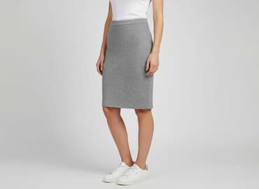 plisowane spódnice szara: QUIOSQUE, Spódnica damska, rozmiar L — 7