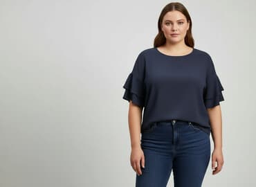 koszula niebieska hm: H&M, Bluzka damska, rozmiar 6XL — 6