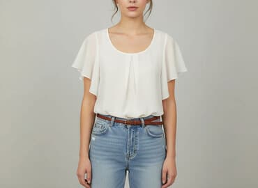 białe bluzki ciążowe: Bluzka damska, rozmiar S — 5