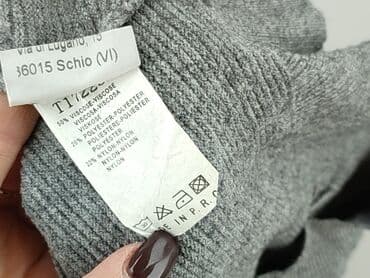 czarna sukienka i szary sweter: Sweter damski, rozmiar One size — 5