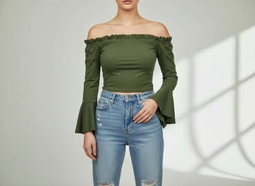 bluzki nietoperz plus size: Top damski, rozmiar XS — 7