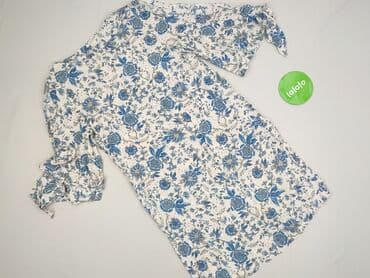 niebieska sukienka w kwiaty h m: H&M, Sukienka damska, rozmiar S — 3