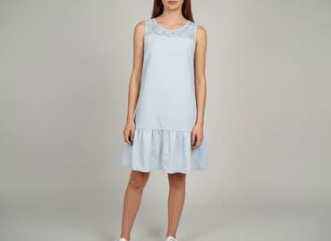 błekitna sukienki: Sukienka damska, rozmiar S — 6